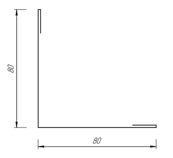 Угол простой 80*80 мм, Наружный 10024 - фото 32131