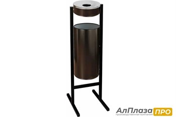 Урна уличная с пепельницей СЛП-300, черная, 36 литров