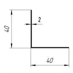 Угол 40*40*2мм (3м) 1975 - фото 5410