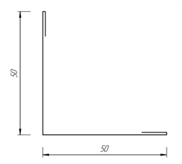Угол простой 50*50 мм, Наружный 10022