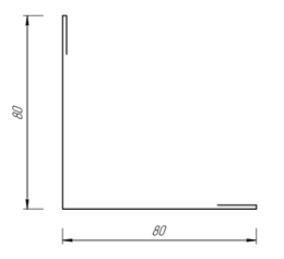 Угол простой 80*80 мм, Наружный 10024