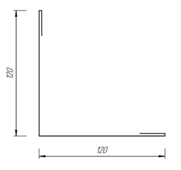 Угол простой 120*120 мм, Наружный 10027