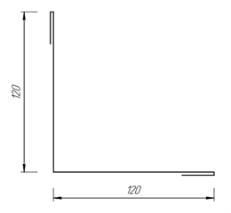 Угол простой 120*120 мм, Внутренний 10034