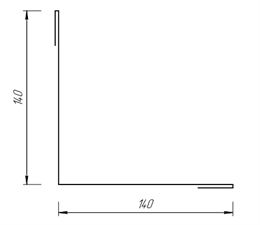 Угол простой 140*140 мм, Внутренний 10035