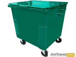 Контейнер металл 1 100л. для ТБО, С КРЫШКОЙ, на колёсах