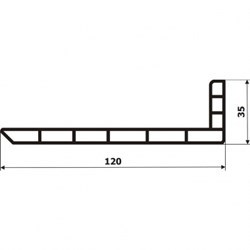 Профиль 120*35*8 мм для отделки наружного откоса (3,0м) 1965