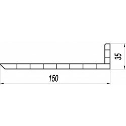 Профиль 150*35*8 мм для отделки наружного откоса (3м) 1966