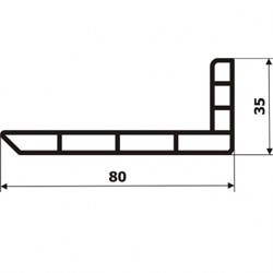 Профиль 80*35*8 мм для отделки наружного откоса (3,0м) 1968