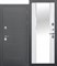 Дверь входная ISOTERMA Серебро Зеркало Фацет Эмалит белый 9649