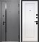 Дверь входная Luxor 2МДФ Горизонталь НЕО Сатин Графит/Эмалит Белый 9661