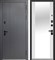 Дверь входная Luxor 2МДФ Вертикаль Зеркало Сатин Графит/Эмалит Белый 10386