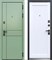 Дверь входная Luxor 2МДФ Минимал Молдинг Фисташка/Эмалит Белый 10396