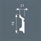 Плинтус Cosca Decor PX001, 78х21, 2000мм, Экополимер 10554 - фото 34525