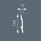Плинтус Cosca Decor PX007, 150х17, 2000мм, Экополимер 10560 - фото 34552