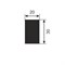 Рейка Cosca Decor RX002, 30х20, 2000мм, Экополимер 10684 - фото 35120