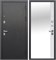 Дверь входная Толстяк Букле Антрацит Эмалит белый зеркало (860 мм, Левая) 9701-860L
