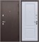 Дверь входная Толстяк Букле Шоколад Велюр белый софт (860 мм, Правая) 9698-860R