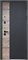 Дверь входная Luxor 2МДФ Дуб Вертикаль Зеркало Сатин Черный/Эмалит Белый (860 мм, Правая) 9665-860R