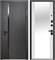 Дверь входная Luxor 2МДФ Ромбы Вертикаль Зеркало Антрацит Софт/Эмалит Белый (860 мм, Правая) 9660-860R
