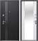 Дверь входная Luxor 2мм Букле антрацит Зеркало фацет Эмалит белый (860 мм, Правая) 9654-860R