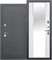 Дверь входная ISOTERMA Серебро Зеркало Фацет Эмалит белый (860 мм, Правая) 9649-860R