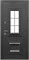 Дверь входная 11 см Протерма 3D Стеклопакет Букле графит Белая матовая (960 мм, Левая) 11000-960L