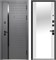 Дверь входная Luxor 2МДФ Горизонталь Зеркало Сатин Графит/Эмалит Белый (860 мм, Левая) 10387-860L