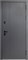 Дверь входная Luxor 2МДФ Вертикаль Зеркало Сатин Графит/Эмалит Белый (960 мм, Левая) 10386-960L
