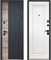 Дверь входная Luxor 2МДФ Дуб Вертикаль НЕО Сатин Черный/Эмалит Белый (860 мм, Левая) 10118-860L