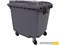 Контейнер мусорный Передвижной 1100 литров Серый 12261